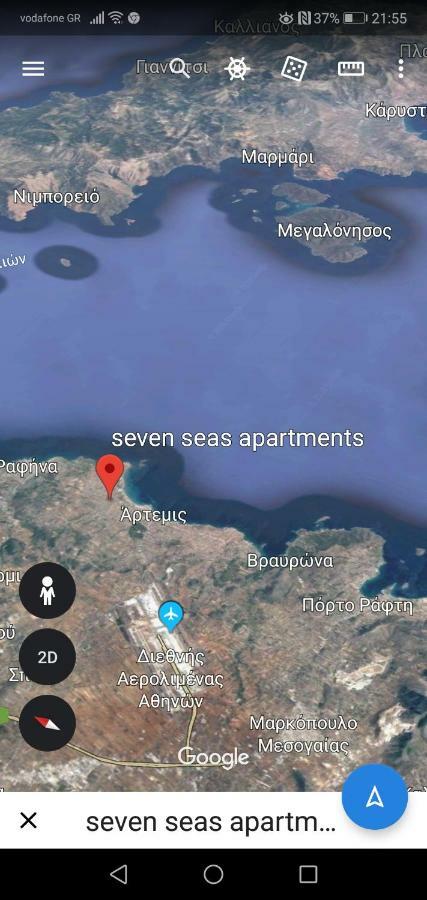 Seven Seas Apartments Artemida  Exteriör bild